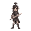 a wench holding a sword