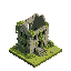 ruined building with growing vines on it