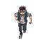dj man with headphone running