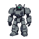 sprite of a mech without a head, torso resembles tank