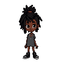 beauty girl ebony, hip hop style,   dread hair style, chick, curves big, attractive beautiful