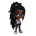 beauty girl ebony, hip hop style,   dread hair style, chick, curves big