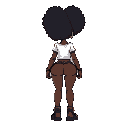 buttocks girl ebony, hip hop style, front afro hair style