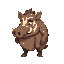 humanoid boar that is covered in mud