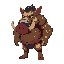 humanoid boar that is covered in mud and has big arms and legs, cause he's a warrior