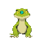 tuatara with a third eye in the middle of the forehead, is humanoid, bipedal and has psychic powers