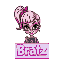 text box pastel color with character portrait bratz inpired, nokia phone