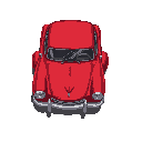 red ford torino, top down rpg view, in the style of final fight