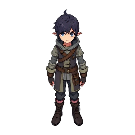 andarilho estilo rpg roupas rasgadas