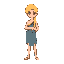 boy, blonde, long braid over shoulder, greek deity, androgynous
