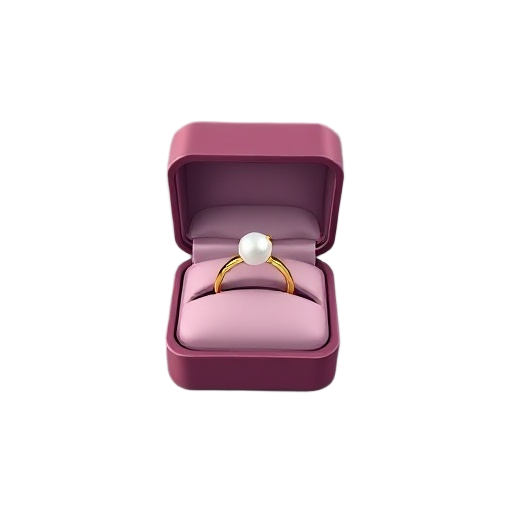 mariage proposal pearl ring in a box