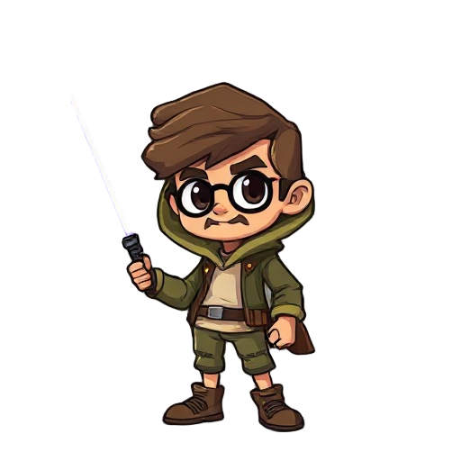eu quero um personagem swl+ para o meu jogo de aventura indie o personagem tem que ser homem que usa um chapéu 