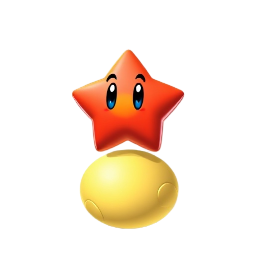 a bouncing super mario like star, bouncing on a moon