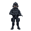 modern soldier with gun