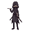 female japanese assassin around the age of 20 wearing a mask, and using string as a weapon