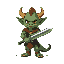goblin, holding a sword, dragon quest,