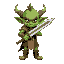 goblin, holding a sword, dragon quest