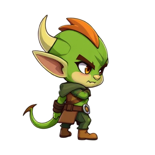 chibi goblin facing right 2.5d