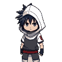 sasuke with a hood