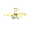 top-down view of a propellor driven light aircraft