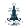 a refined fantasy emblem: a towering spire silhouette integrated with arcane runes and subtle cloud motifs, elegant filigree, crescent moon halo, balanced symmetrical crest, modern serif wordmark below reading "dreambound tower". deep indigo and teal pale