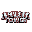 bold cinematic wordmark "dreambound tower", large arched letters, heavy display type, thick red outline with thin white inner border and deep black drop shadow, subtle bevel and inner gradient (silver → teal), high-contrast comic-poster style, transparent