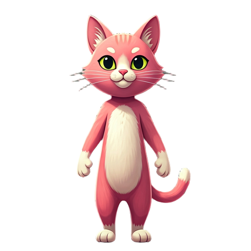 give me a cute pink cat for video game