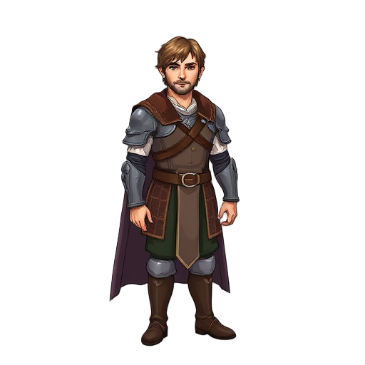 male paladin, sprite for jrpg