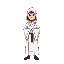 kkk with an white, square shaped robe sect member 