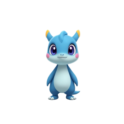 cute creature. blue and freen color