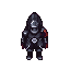 final fantasy style character, dark knight