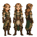 beautiful elf with medieval theme
