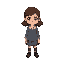 i will make a game where the character of anie will scape from a concentration camp, make the character for me, is a 12 years old little girl.