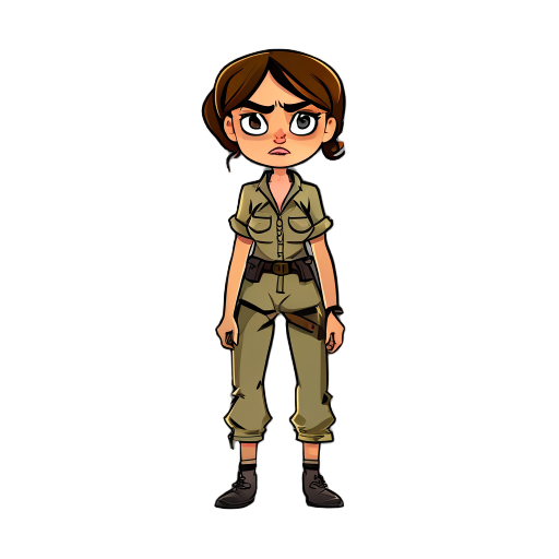 create anie frank for a game, where she will scape a concentration camp