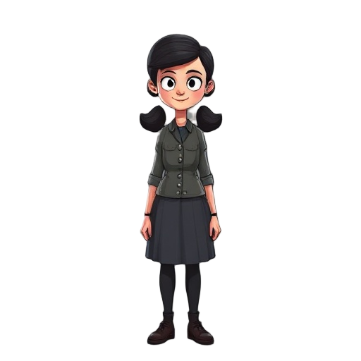 create anie frank for a game, where she will scape a concentration camp