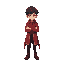 make a topdowncharacter like a magic student with red clothes