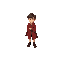 make a topdowncharacter like a magic student with red clothes