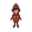 make a topdowncharacter like a magic student with red clothes