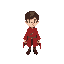make a topdowncharacter like a magic student with red clothes