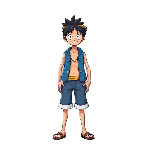 luffy one piece anime stand pose