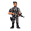 faça um personagem com uma espingarda na mão