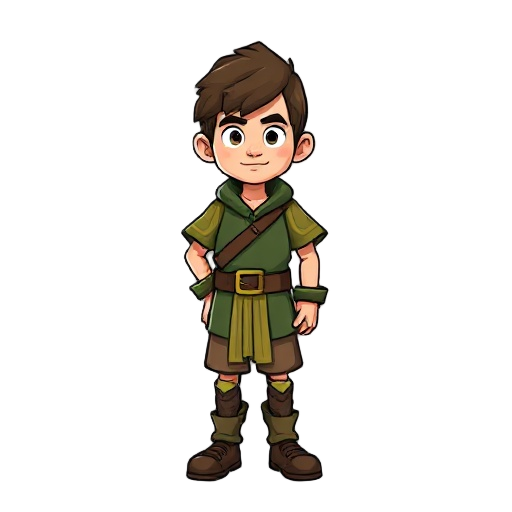 create a character based on old school runescape, pre-rendered