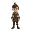 create a character based on old school runescape, 3d pre-rendered
