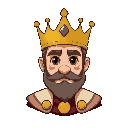 king made in low res sprite with no aa