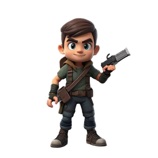 crie um modelo de player de jogo de sobrevivência 2d em estilo .io que você ve as coisas por cima