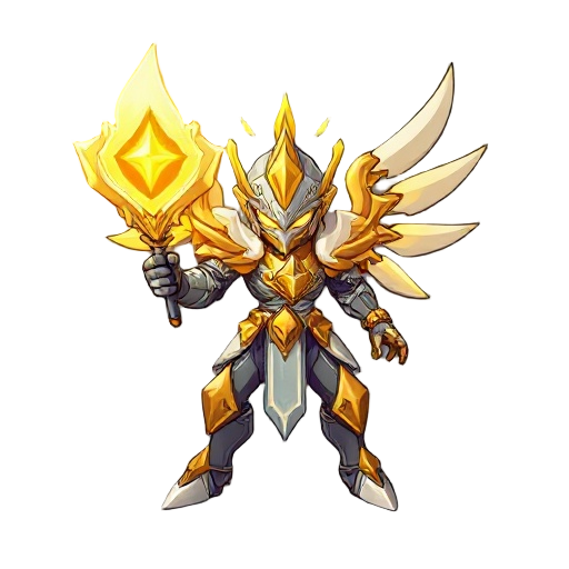 solarion ☀️ guardian rider — radiant knight forged from the first sun’s golden shards— radiant knight forged from the first sun’s golden shards. > cl