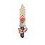 knife with a gem in it hand