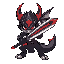 quero um zoroark com uma fusão com tema de demon slayer