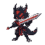 quero um zoroark com uma fusão com tema de demon slayer