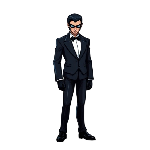generate a sprite of zero from the megman zero series, with a tuxedo on, similar  to john wick